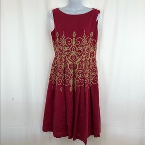 Suzi Chin Linen/Rayon sleeveless dress 6